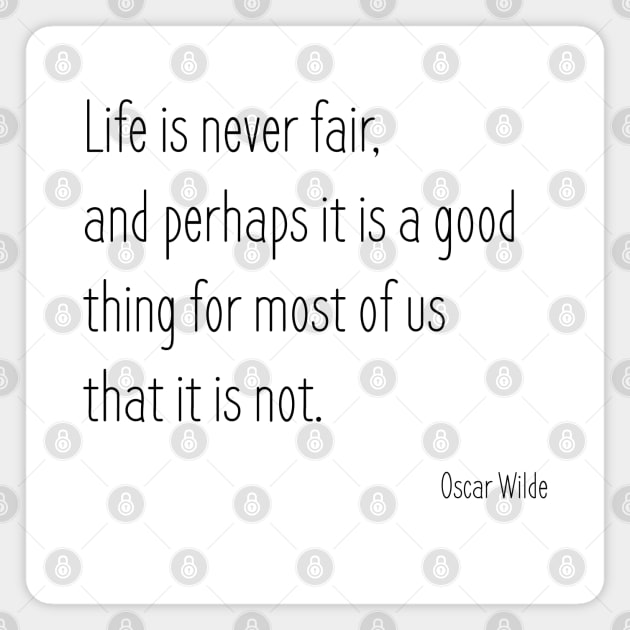 Oscar Wilde Quote Magnet by NV